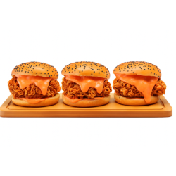 3 Zinger Burger, 3 Glass Bottle (330 ML), Fries
